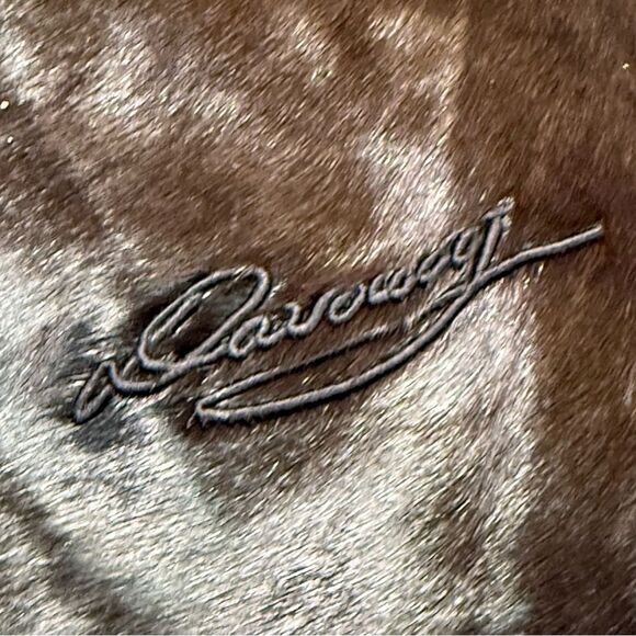 Vintage 80s Davoucci Hip Hop Turtleneck – Cowhide Fur Panel & Sleeve Pocket - Picture 6 of 13